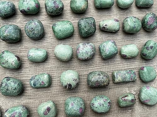 Miniatura 4 de Piedras rodadas de fucsita de rubí de 12 libra, piedra preciosa de fucsita de rubí natural pulido, cristales curativos de fucsita de rubí (fucsita