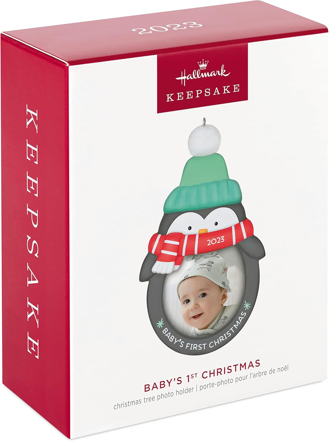 Hallmark Keepsake Christmas Ornament 2023, Baby's 1st Christmas Photo Frame - Image 3
