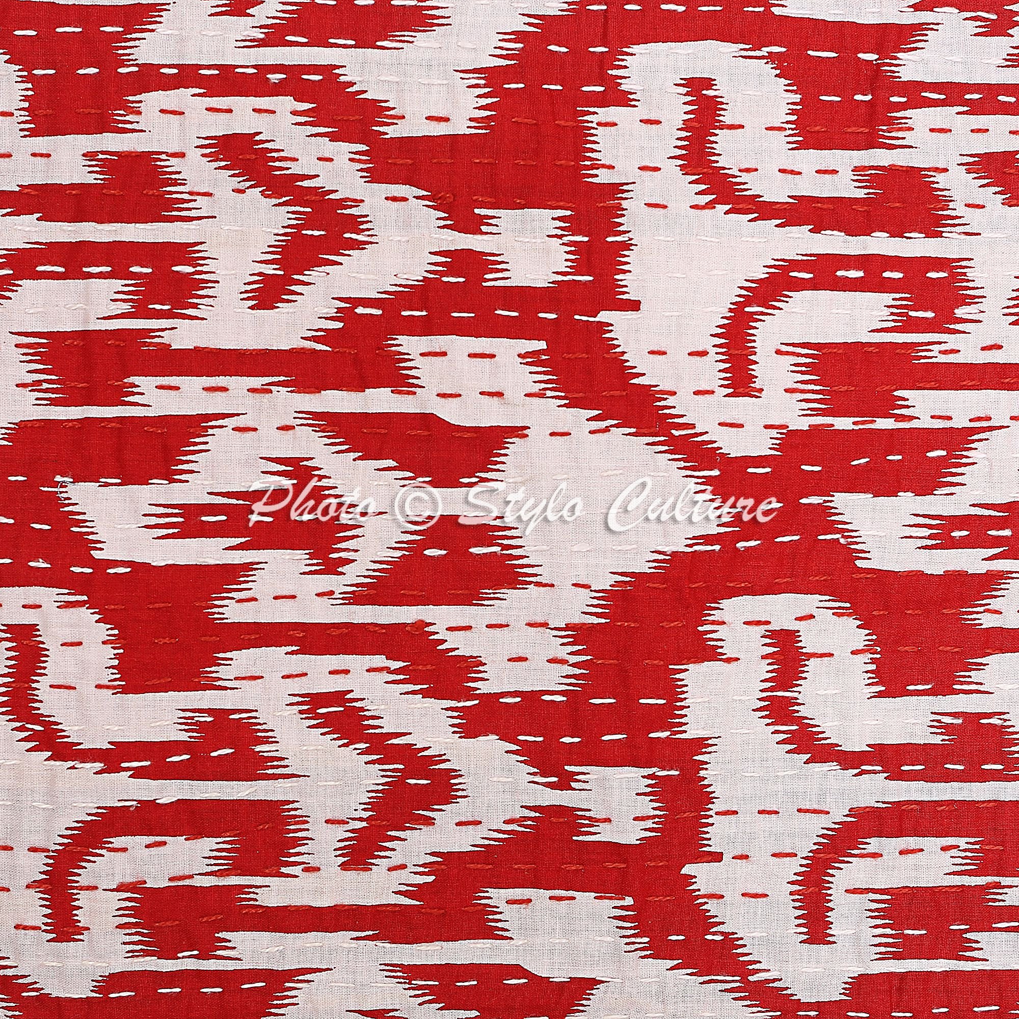 Stylo Culture Tradizionale Fodere Per Cuscini 40x40 cm Decorativi Art Deco Ikat Kantha Stampato Arancia Quadrato Chiusura Della Busta 16x16 pollici Copricuscini Divano - 5 pezzi