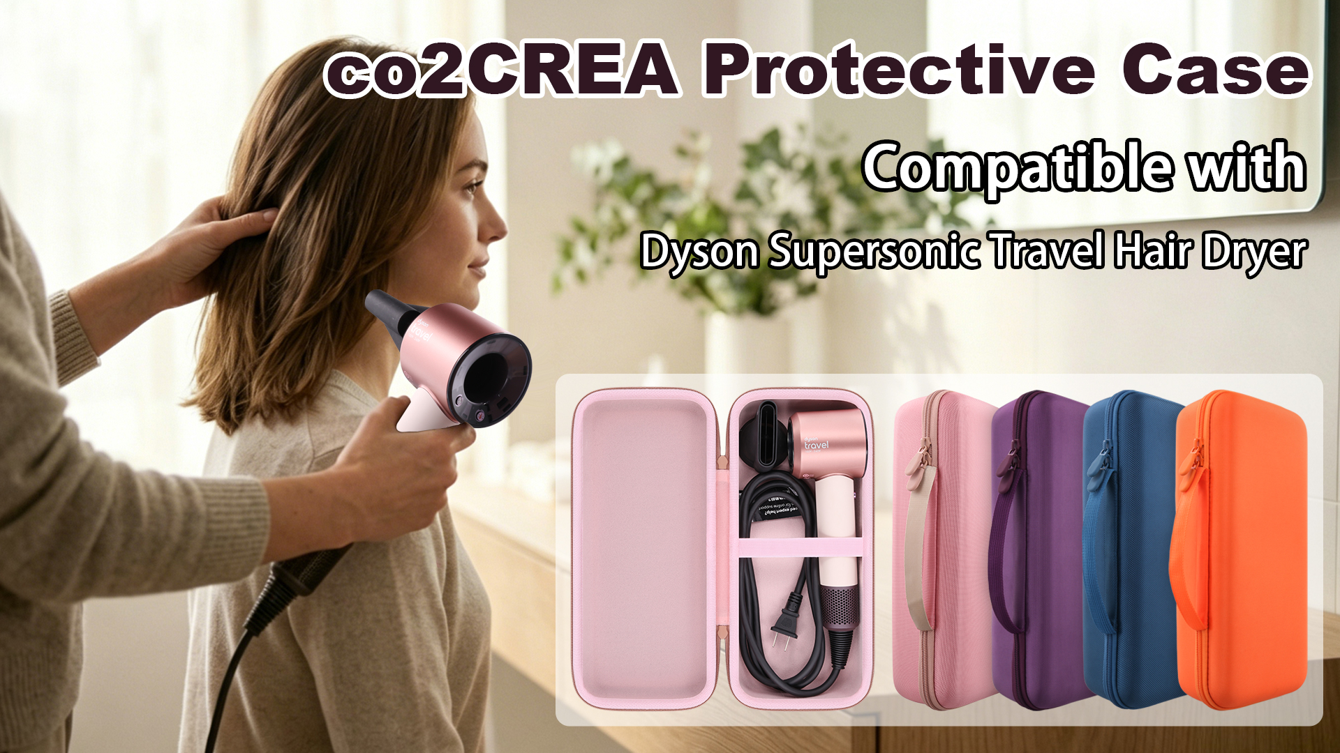 Amazon.com: for Dyson Supersonic Travel Hair Dryer Hard Case, Pink
