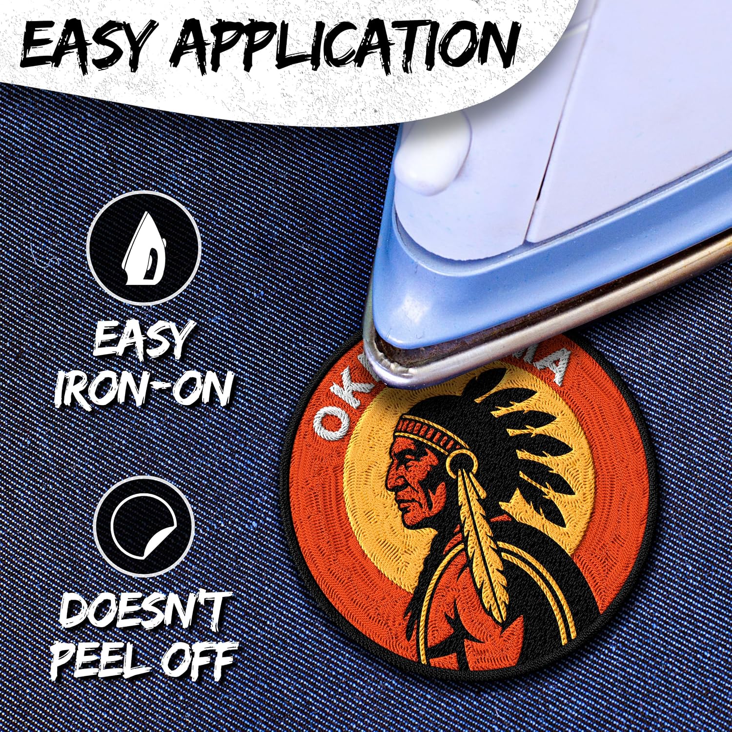 Oklahoma State Fridge Magnet 4in 2-Pack & Patch Matching Bundle Gift Set image 5