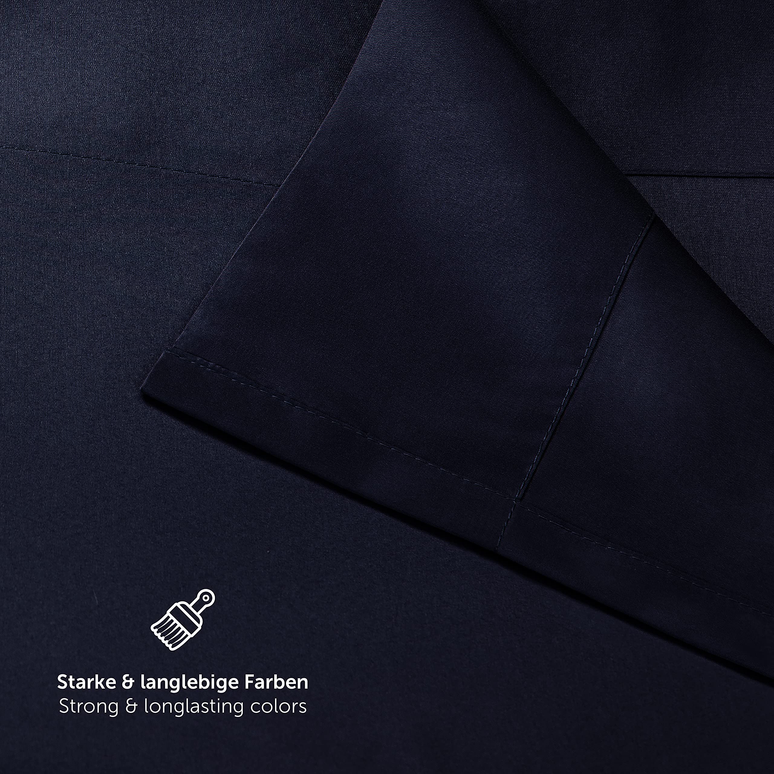 Blumtal lenzuola letto singolo basic 160x275cm per materassi 90x200cm - lenzuolo singolo senza elastico - lenzuola singolo certificate OEKO-TEX - lenzuola singole in microfibra spazzolata in blu mare