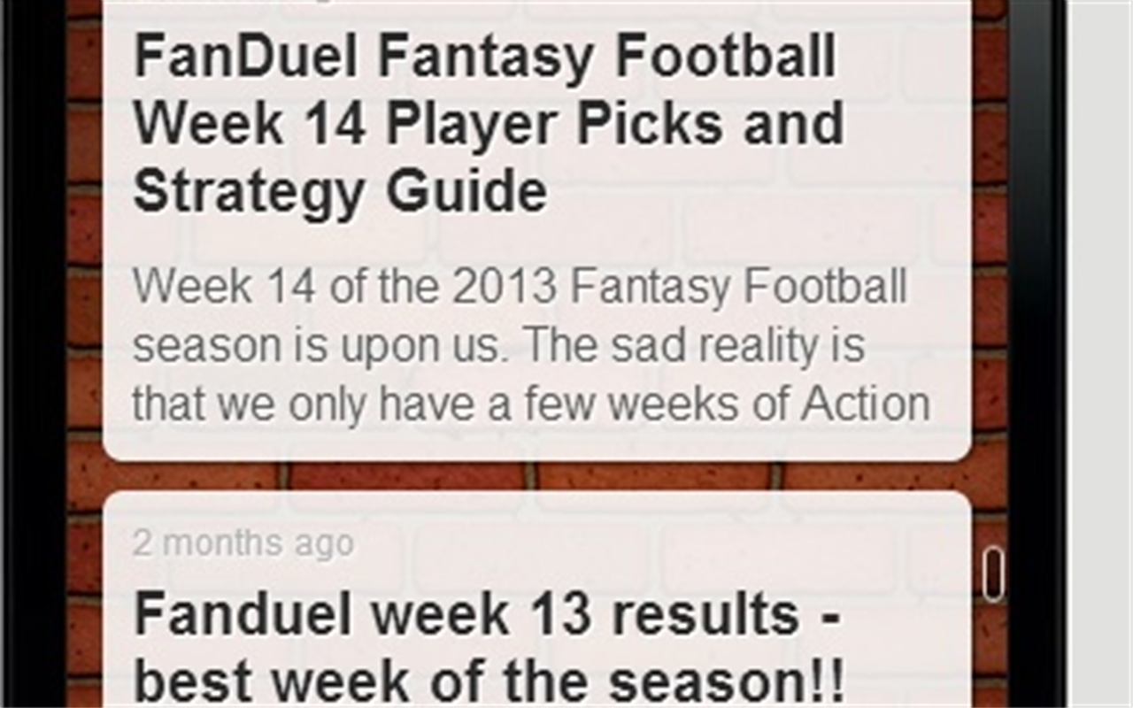 Daily Fantasy Football Advice App on Amazon Appstore