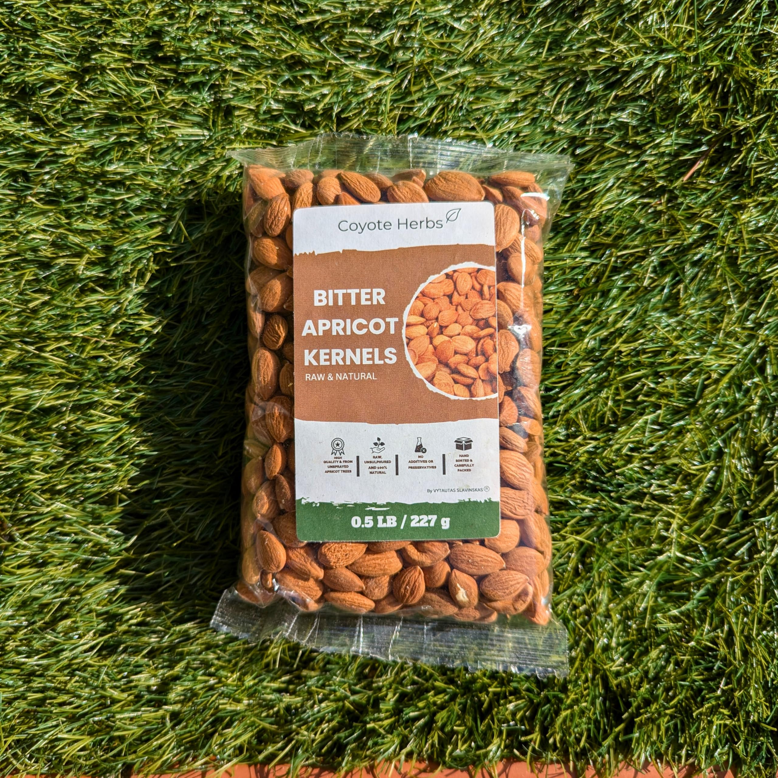 Granos de albaricoque/naturales/crudas/semillas de albaricoque amargo/vitamina B17/certificado/1 libra (16 onzas) 2 x 227 g
