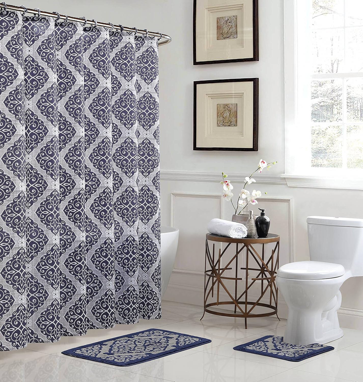 Amazoncom Bath Fusion Camille 15 Piece Bathroom Shower Set