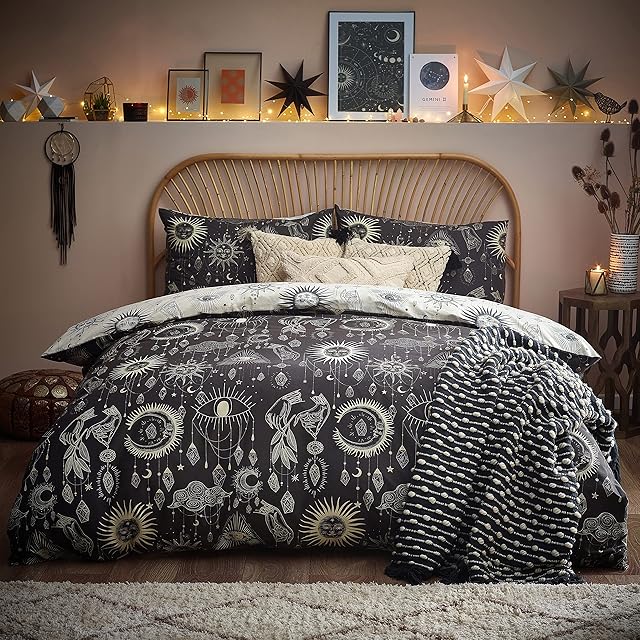 furn. Constellation Duvet Cover Set, Polycotton, Multicolor, Double