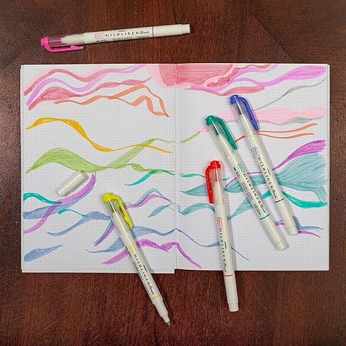 Miniatura 5 de Zebra Pen Mildliner 79405 - Bolígrafo de doble punta, colores surtidos de tinta refrescante, paquete de 5, multicolor