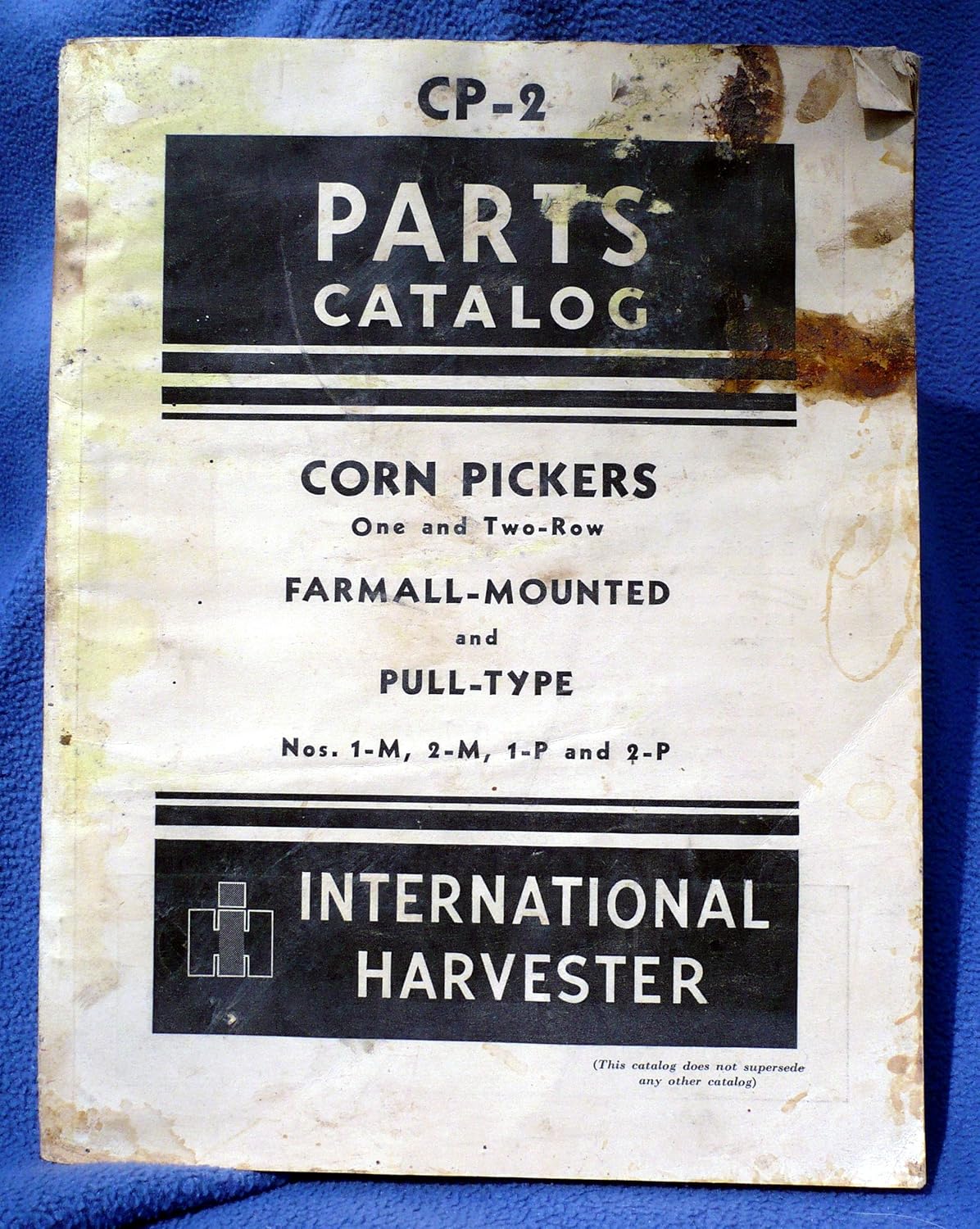 1938 International Harvester Corn Picker Parts Catalog International