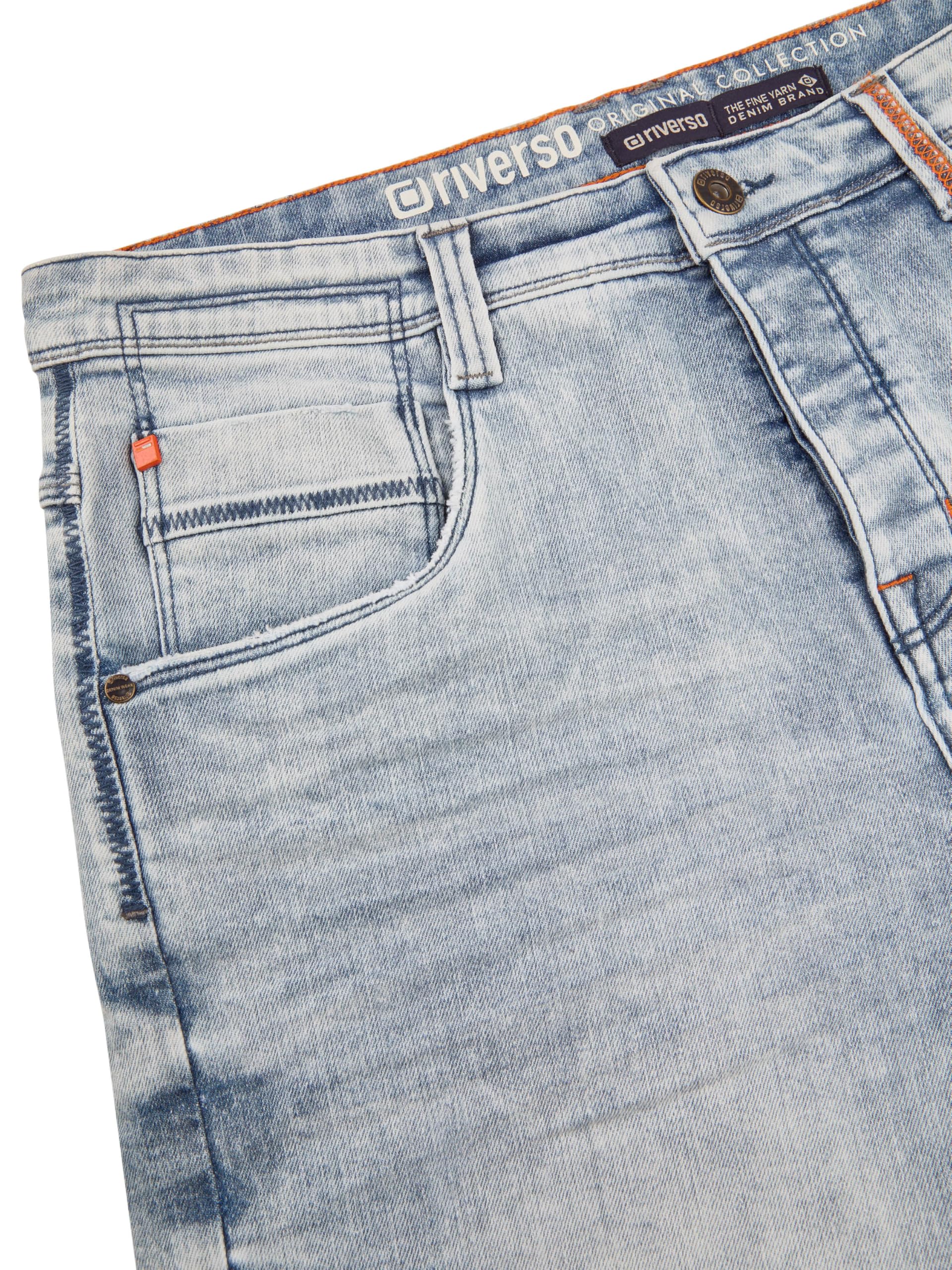 riverso Dżinsy męskie krótkie krótkie spodenki Regular Fit RIVTom krótkie spodenki bermudy szorty letnie denim jednokolorowe czarne szare niebieskie 30 31 32 33 34 36 38 40 42