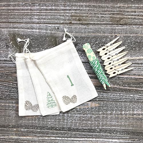 Miniatura 7 de Christmas Countdown, Handcrafted Advent Calendar Kit