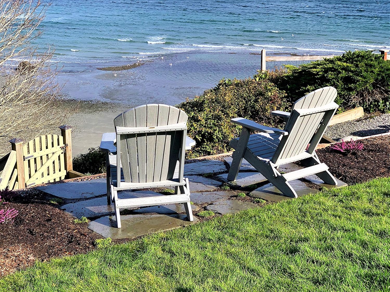 DuraWeather Poly® Classic King Size Folding Adirondack Chair (Driftwood Grey)