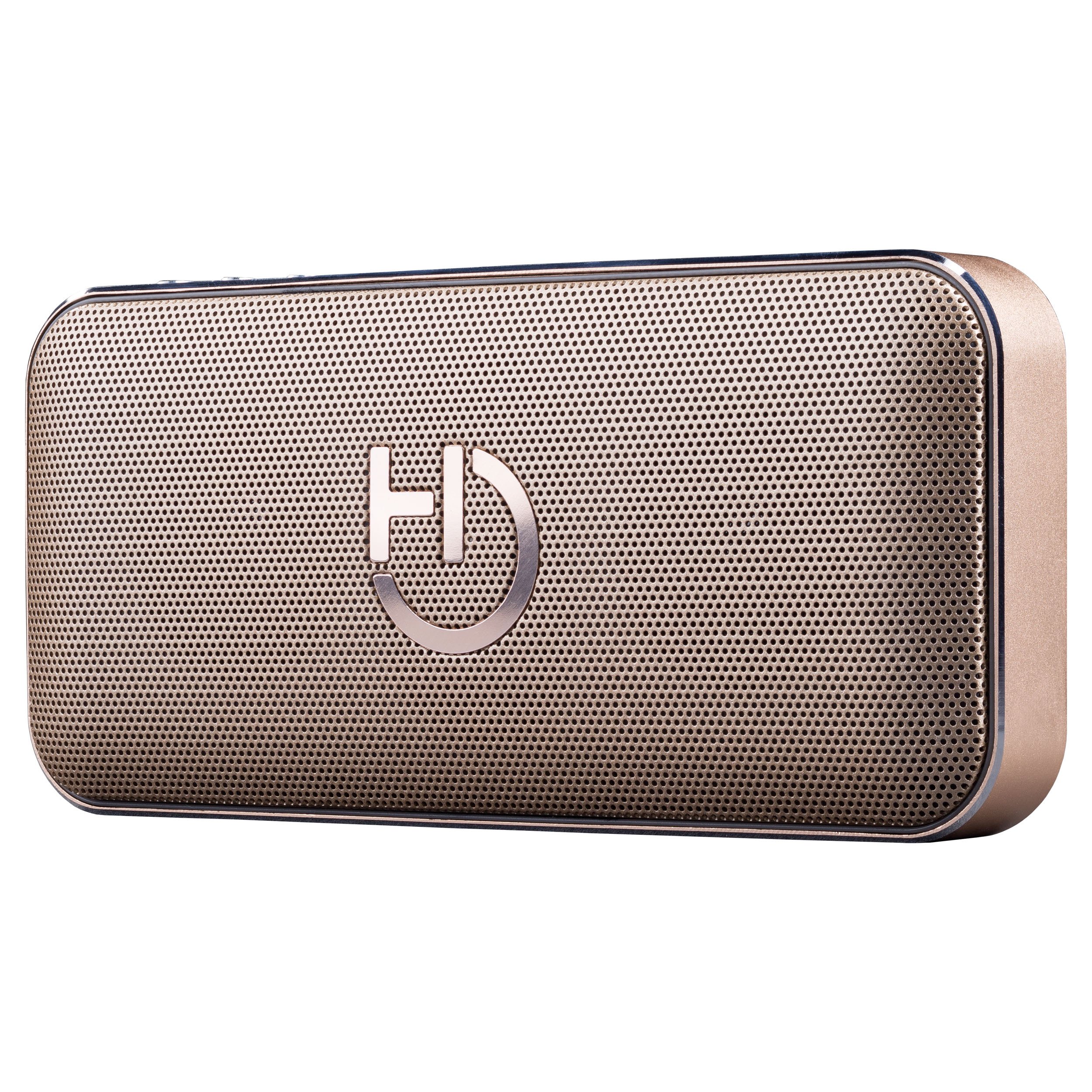 Hiditec | Mini Portable Golden Bluetooth 4.1 Speaker | Powerful Wireless Speakers (10W) and Self-Amplifying for Car or Bathroom Pc | Maximum Clarity | Splash resistant