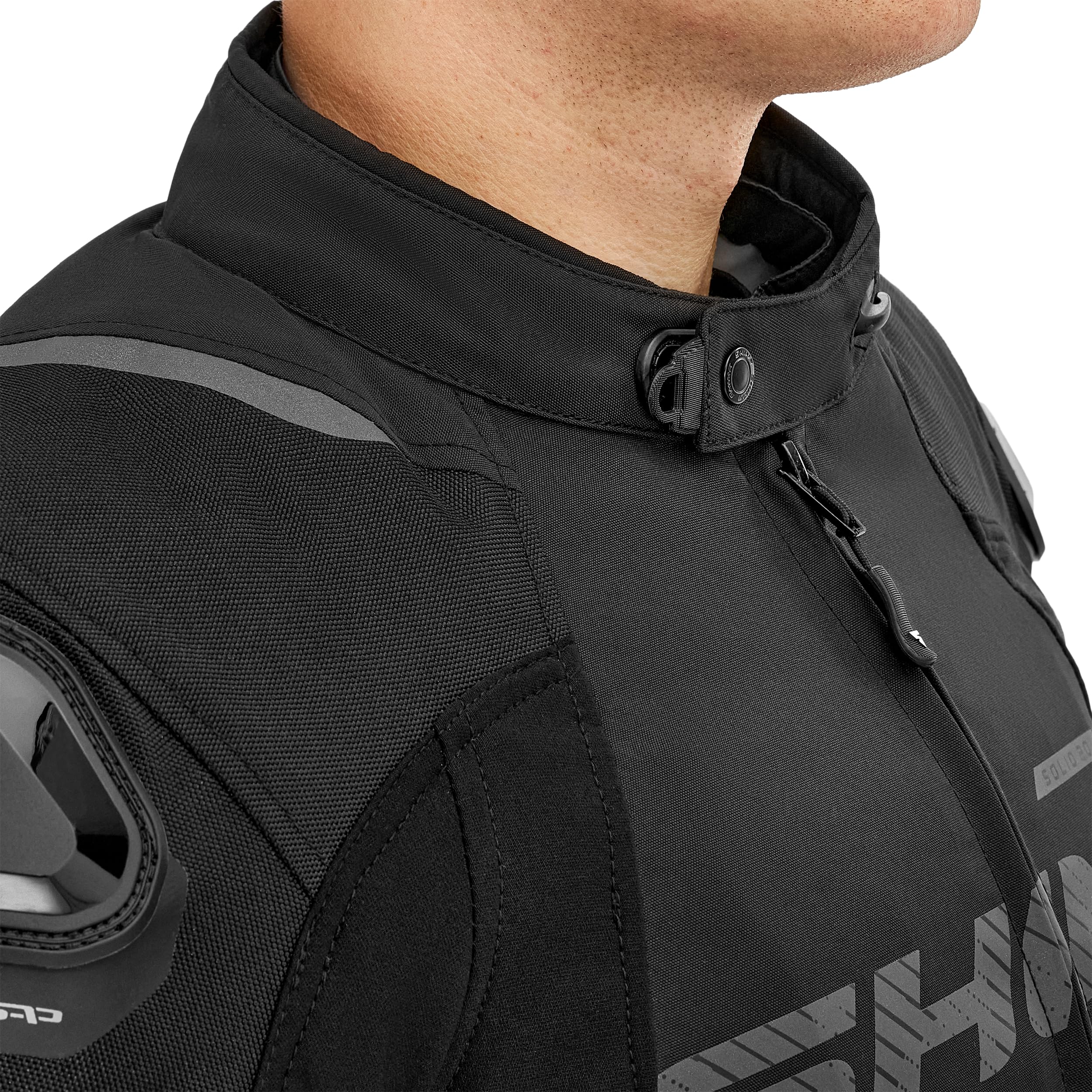 SHIMA SOLID Veste Moto Homme Homologué AIRFORCE Dorsale Blouson Armure Protecion Vestes Imperméable Textile Vetement Hiver Ete Touring Motos Aventure équipements (Hommes, Blanc, Regular, 4XL) | Ventilation optimisée