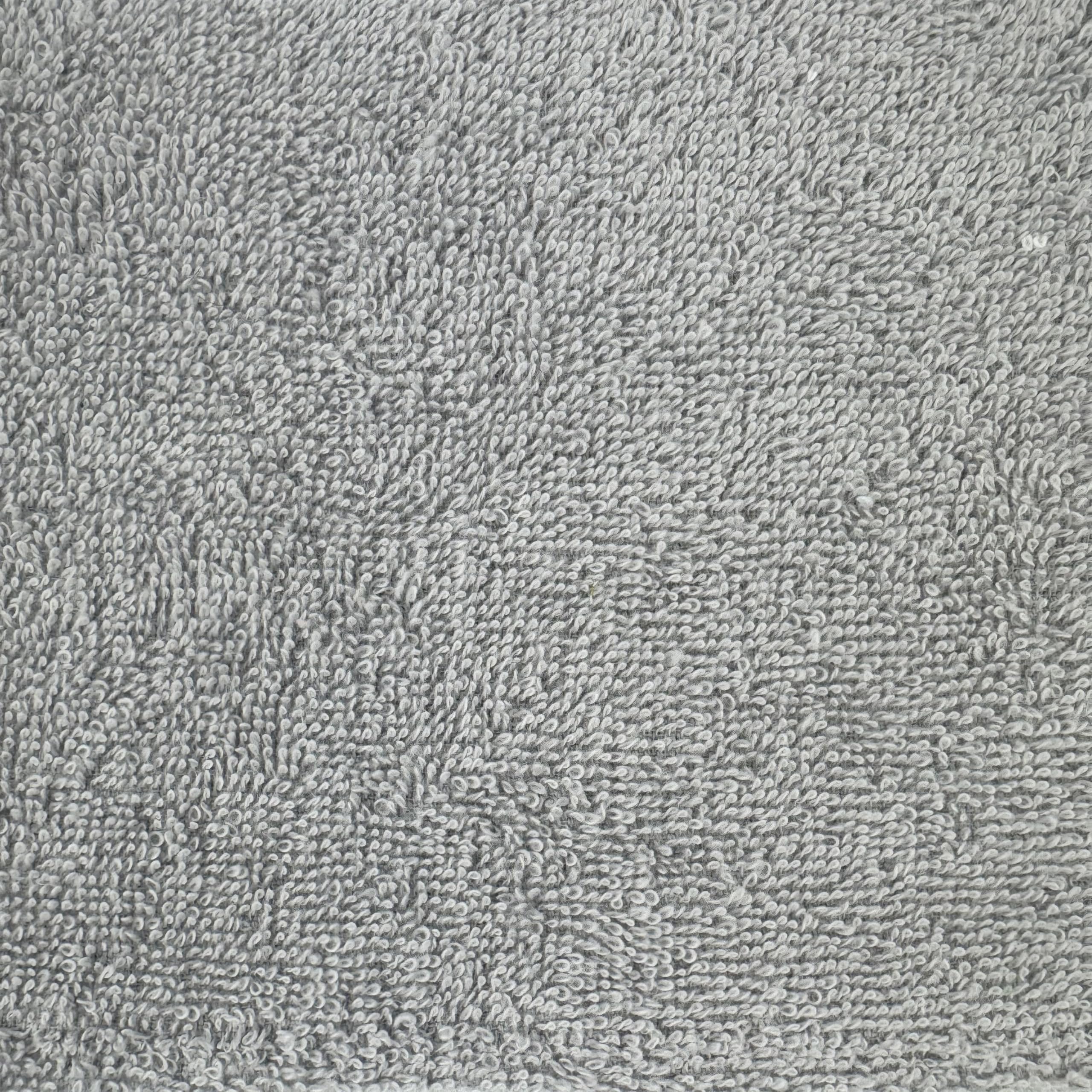 Cotton Terry Towelling Fabric 325GSM 100% Cotton Absorbent Towel Material - Light Grey - Per Half Metre