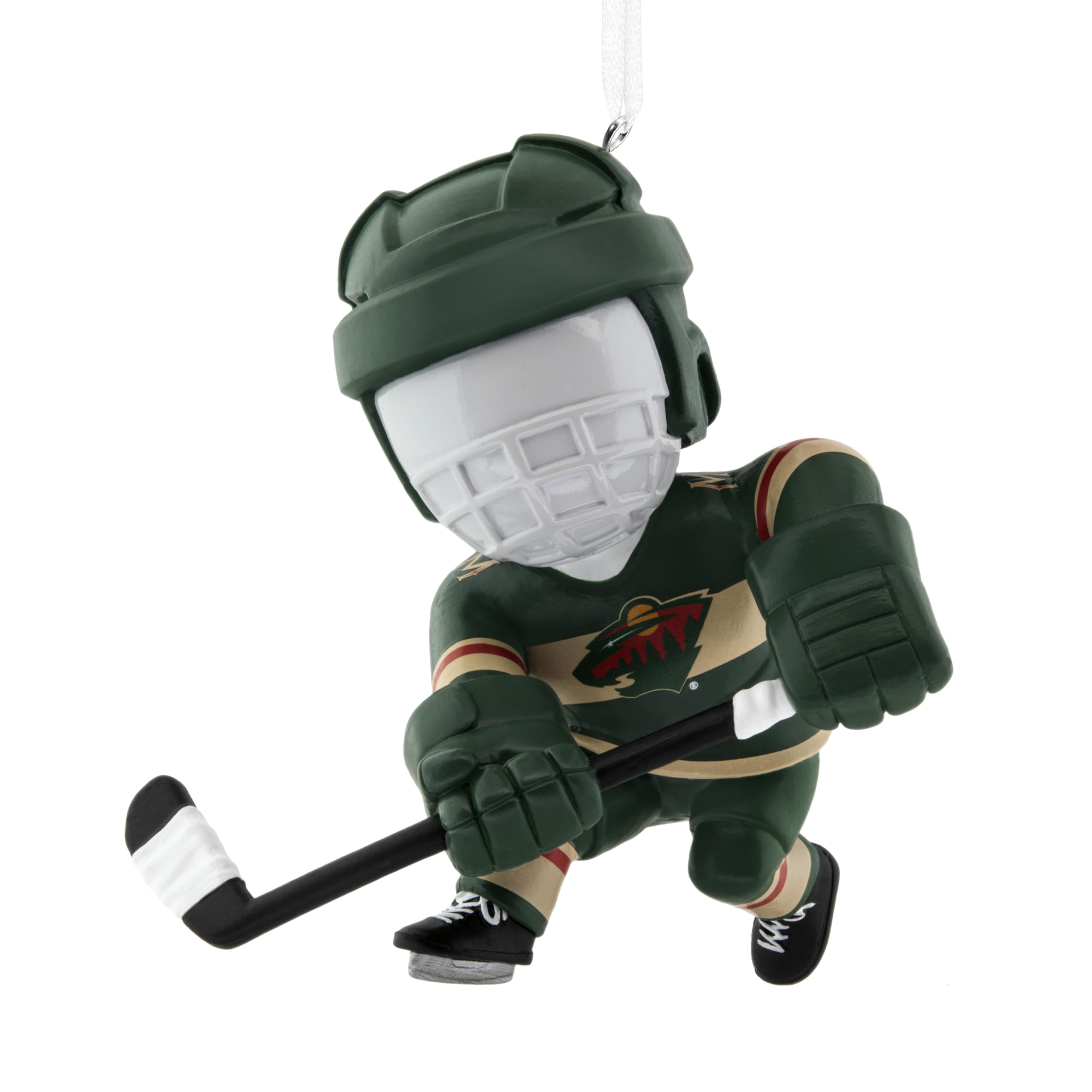 Hallmark Christmas Ornament, NHL Minnesota Wild Hockey Player Ornament, Gifts for Sports Fans