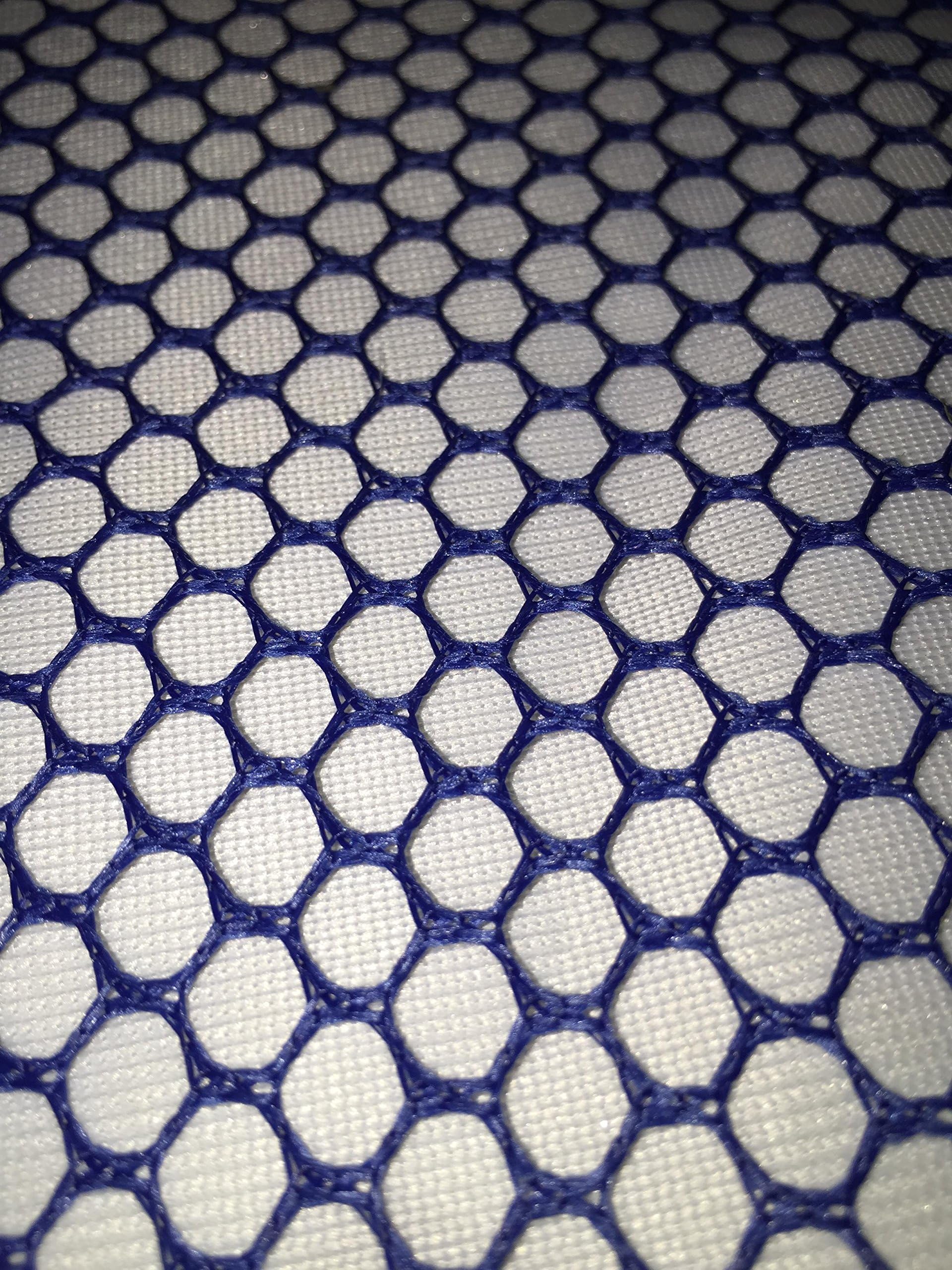 7MM Polyester Hex Mesh Fabric Royal Blue 50" Wide