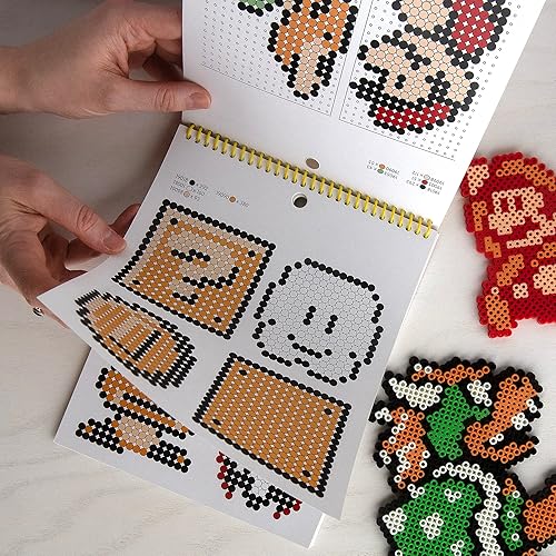 Miniatura 4 de Perler 80-22841 Beads Super Mario Bros - Bloc de 3 cuentas con patrón de cuentas, 14 unidades y kit de actividades de cubo de cuentas para