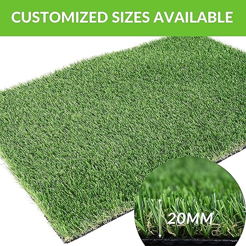 Miniatura 3 de Cahslo Césped artificial realista de césped sintético grueso para mascotas, paisaje para interiores y exteriores, alta densidad, altura de la pila