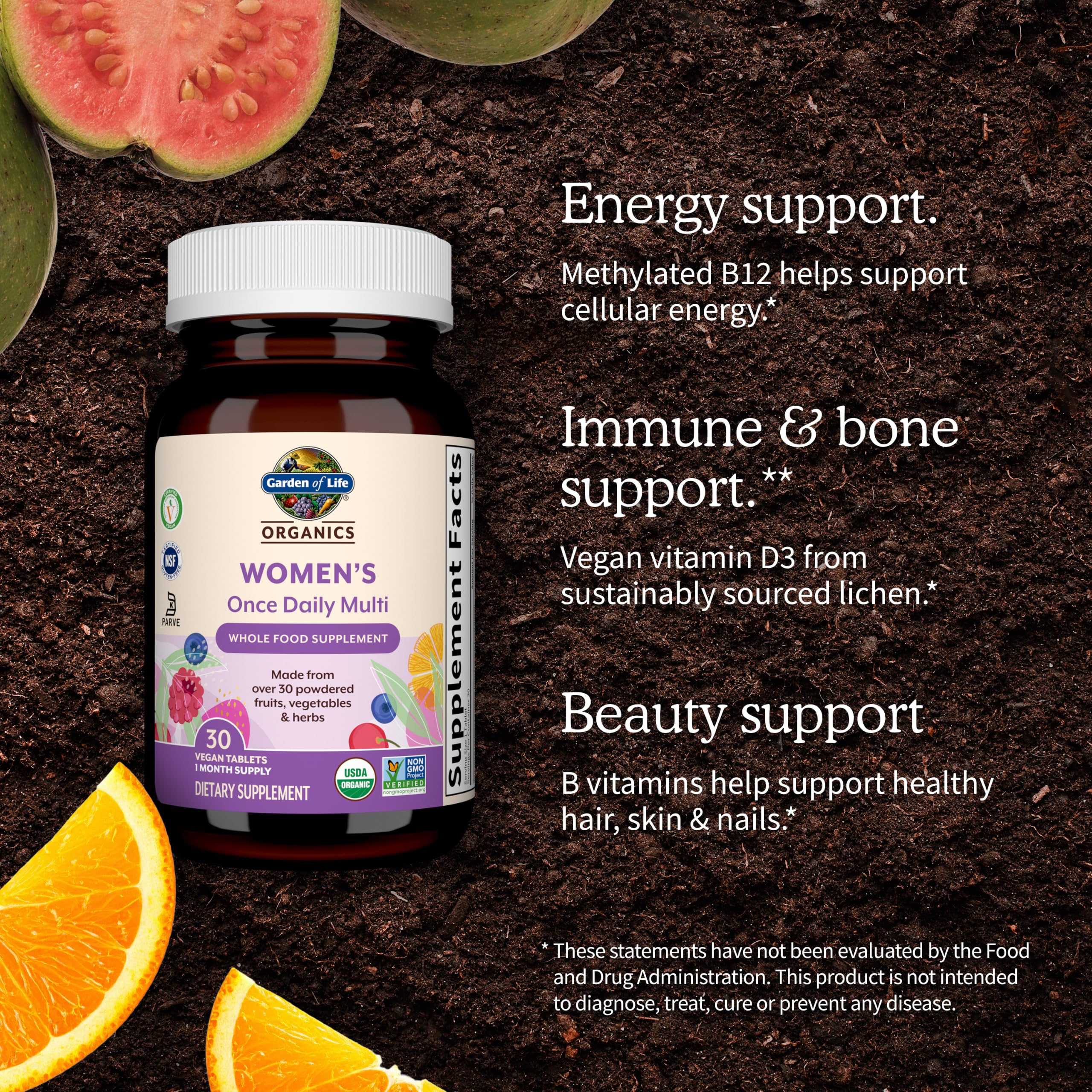 Garden of Life Organics Women's Once Daily Multivitamin, 30 Tablets — Amazon image 4