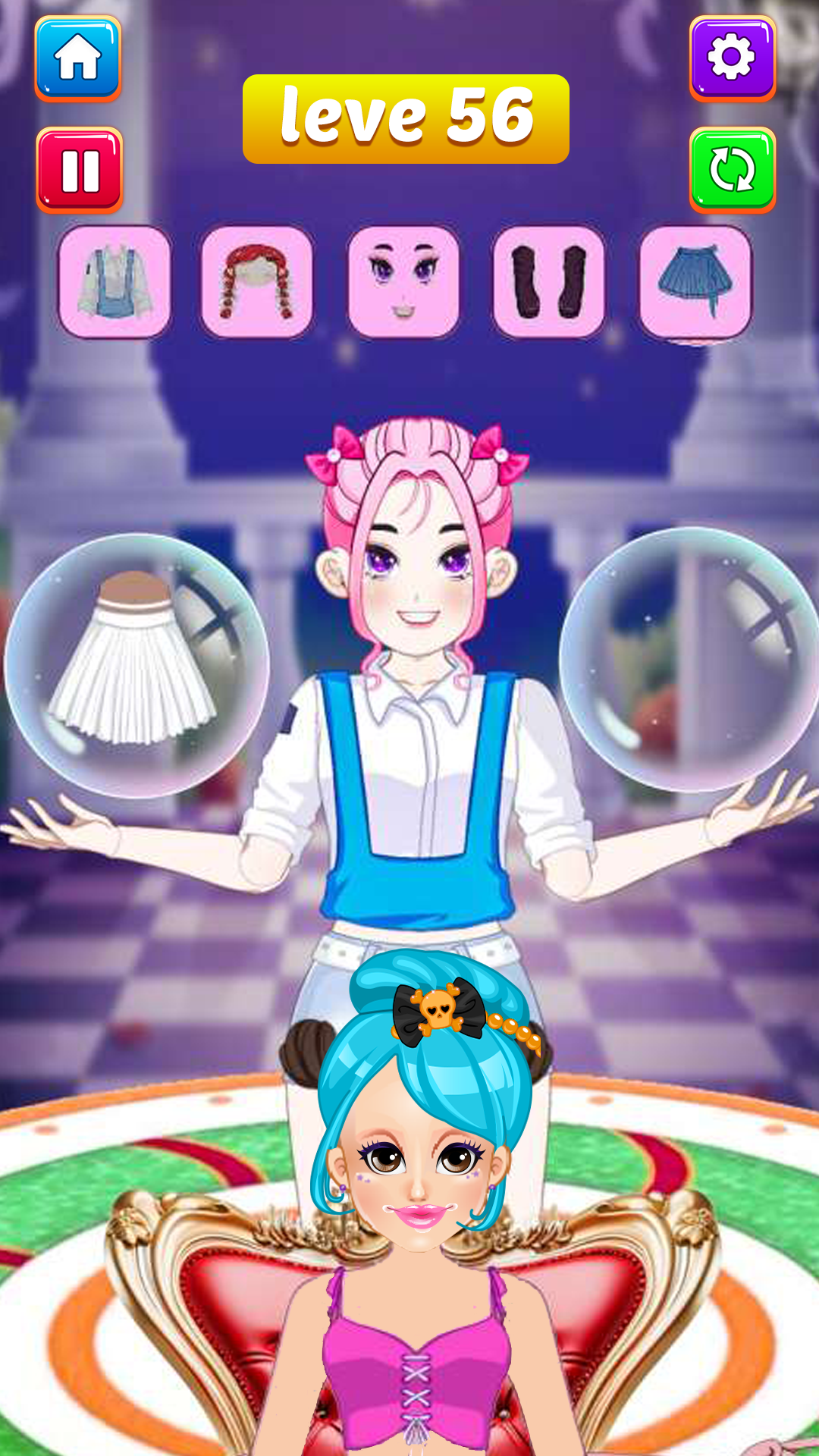 play free dress up games Left or Right Game New Magic Doll Dressup Makeup Girl Games & Anime Dress  up Games for free