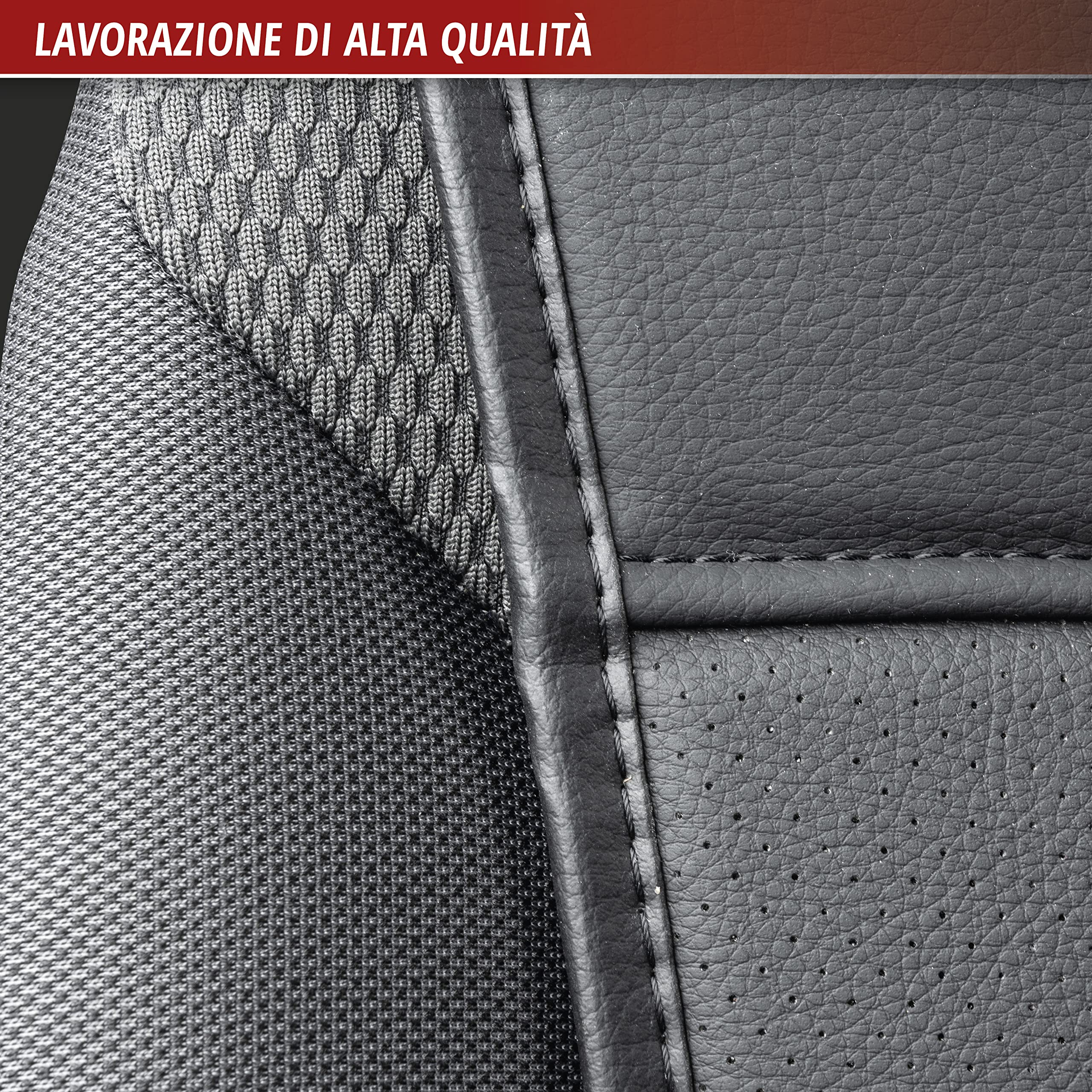 Coprisedile Auto Universale Walser Lewis | Nero | Con Tasca E Anti-Scaduta - Foto 12