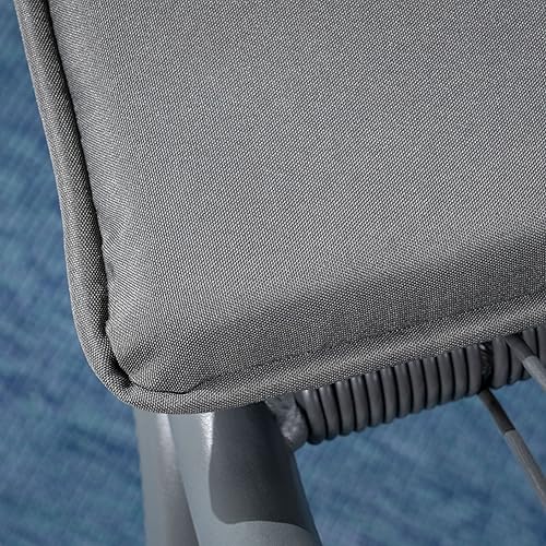 Miniatura 8 de Christopher Knight Home Lydia - Silla de mimbre para exteriores (juego de 2), gris/blanco/gris