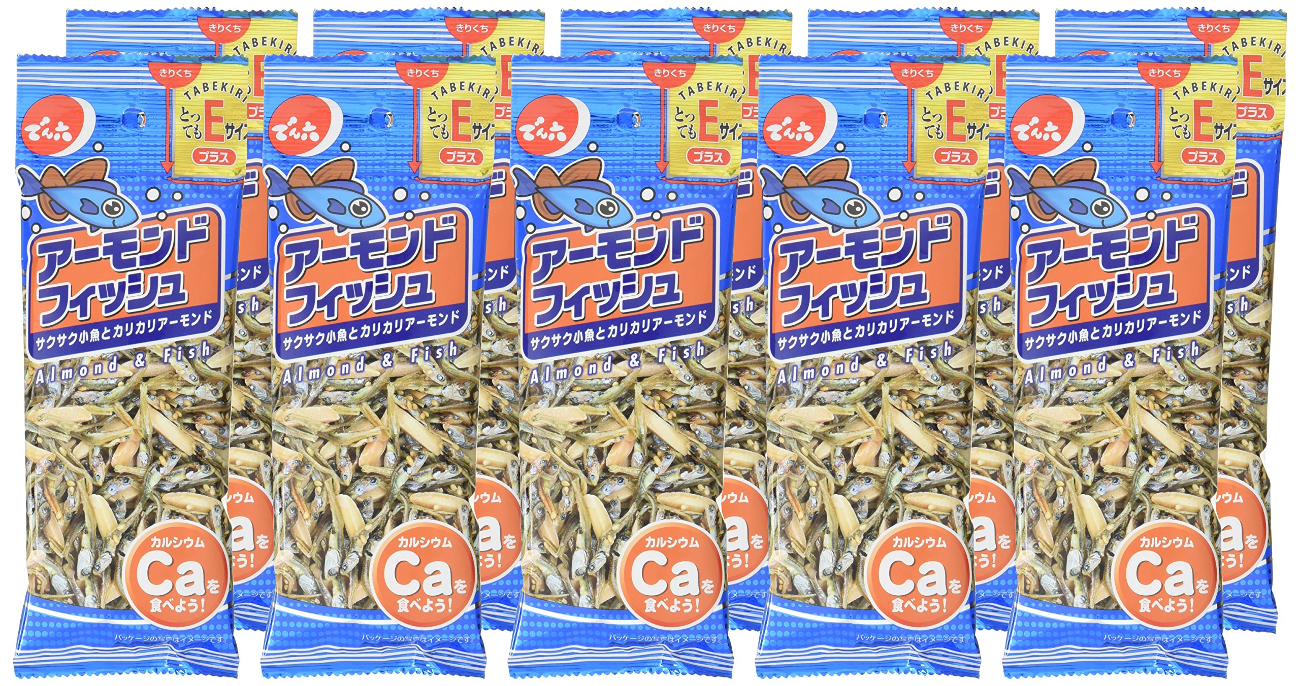 Amazon.co.jp: Denroku E Size Plus Almond Fish 1.0 oz (28 g) x 10