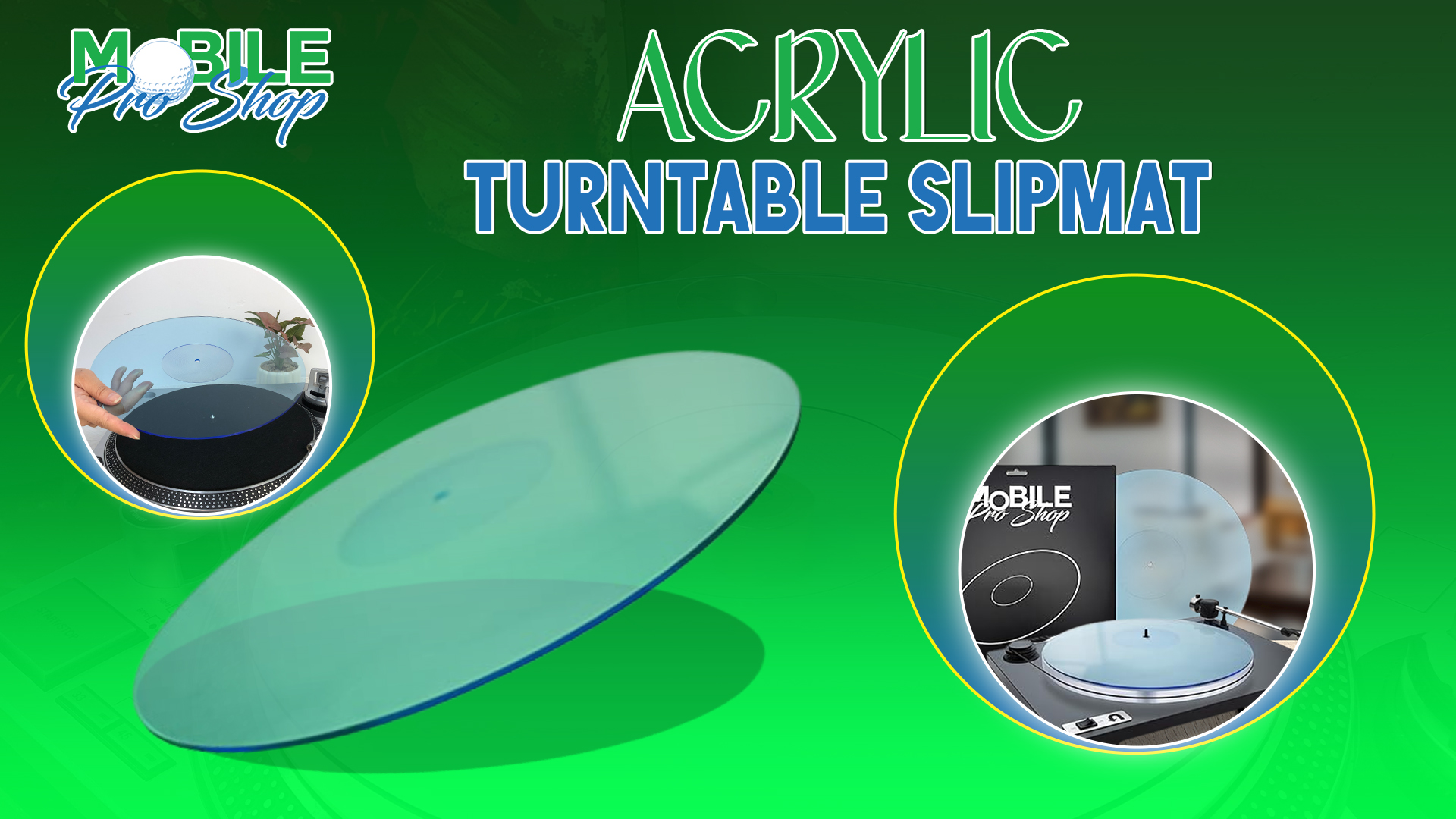 Amazon.com: Acrylic Turntable Mat-Platter Vinyl Slipmat for 12