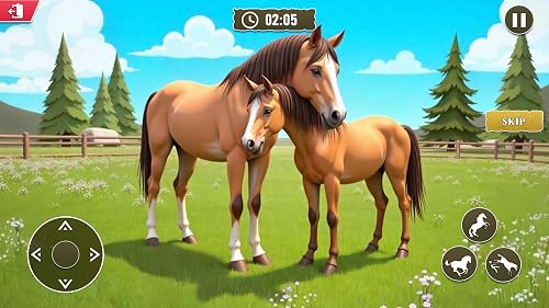 Simulateur de famille de chevaux : aventure en forêt, jeux d'animaux sauvages 2025 – vue 3