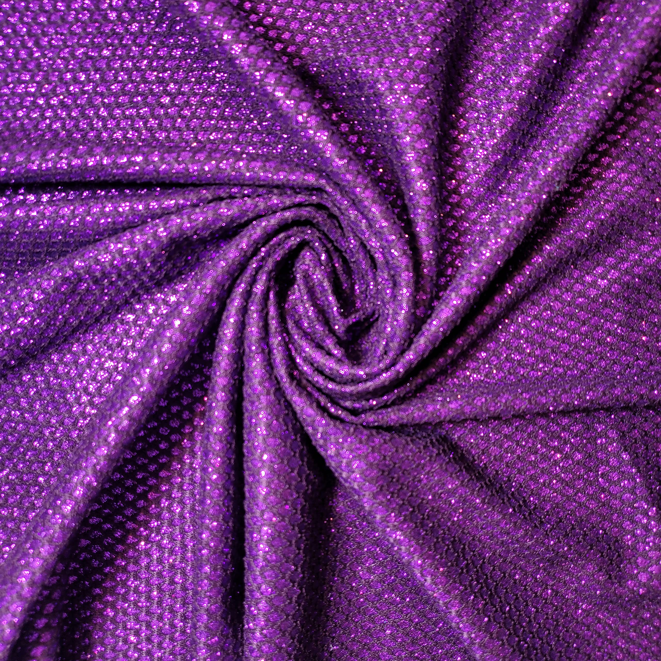 African Vintage Embroidery Bridal Nigerian French Embroidery Corded Budget Guipure Lace Mesh Net Fabric 54" Corded Budget Guipure Lace Mesh Net Fabric 54" (1 Meter, Purple Bonded) — image 1