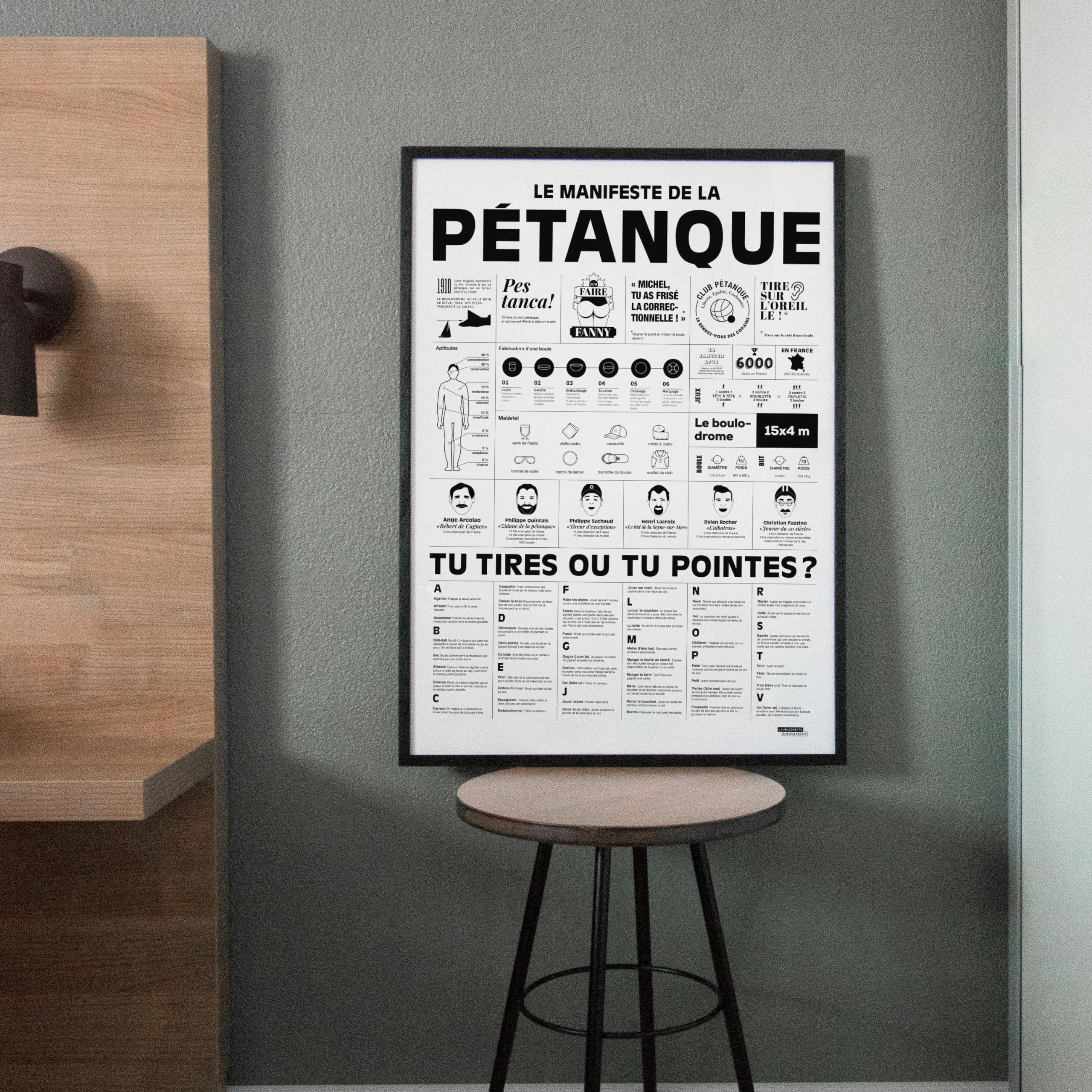 La Majorette à Moustache Poster The Manifesto of the Petanque, 50 cm x 70 cm - Image 3