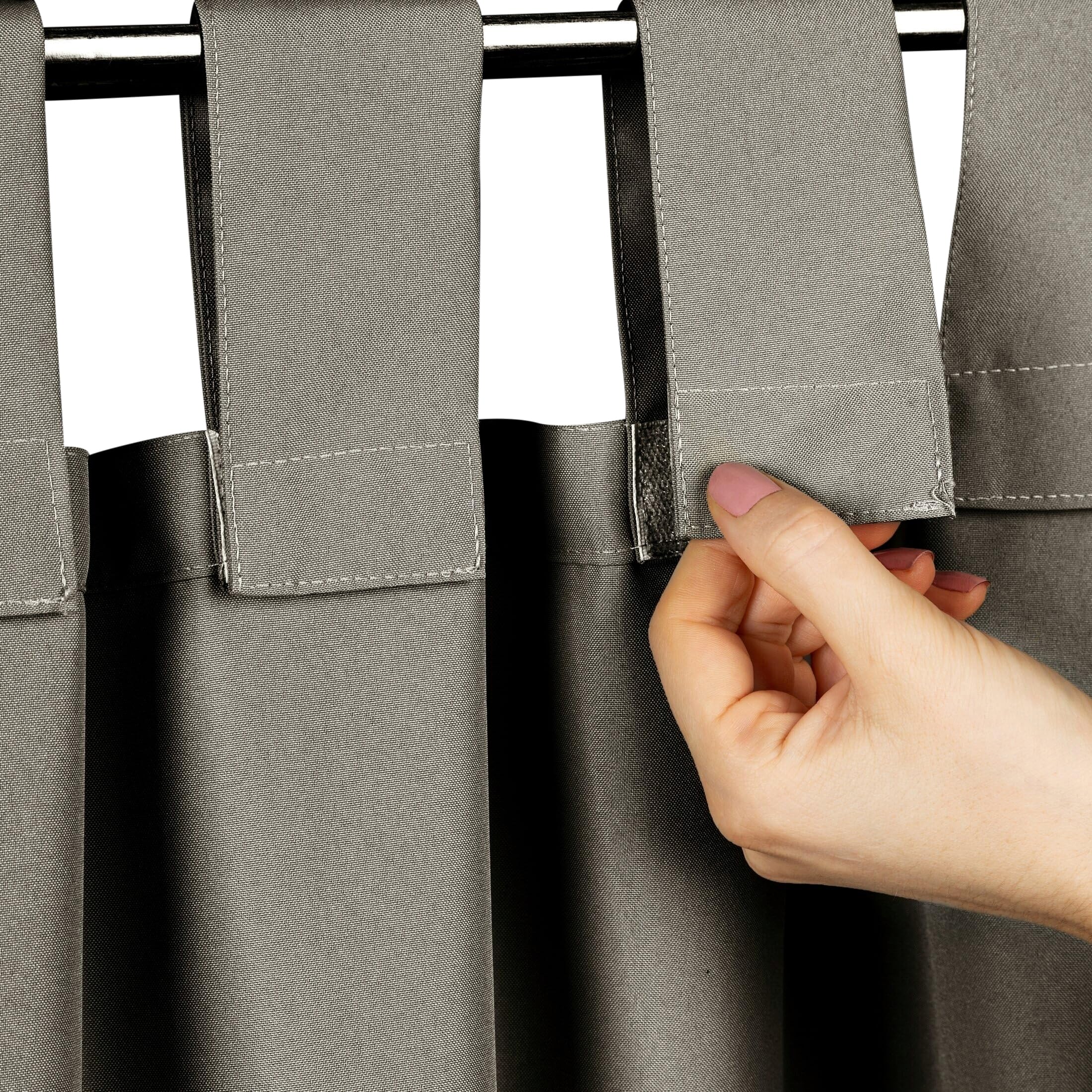 Eurofirany GARDEN Outdoor Curtain with Tab Top, 1 pc. Velcro Fastener, Sun Protection, Privacy Screen, Windproof - Image 4