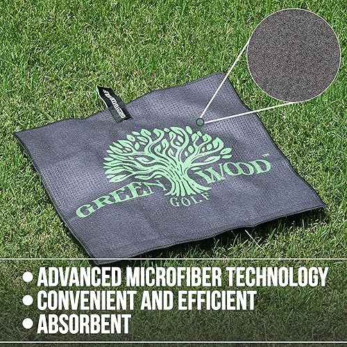 Miniatura 3 de Greenwood Golf Greenside - Toalla con imán  Diseño innovador, tecnología avanzada de microfibra  Calidad premium  Accesorio esencial para golfistas