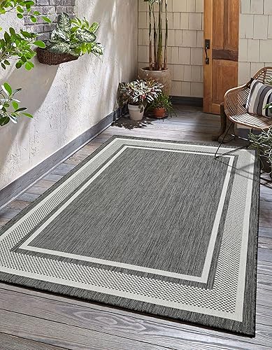 Vista 174 de Adiva Rugs - Alfombra para interior y exterior, tapete fácil de limpiar, resistente a la intemperie y las manchas, para comedor, patio, terraza