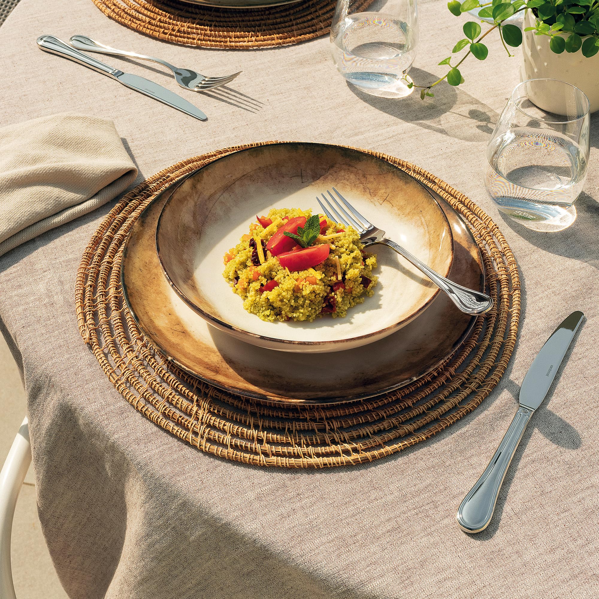 Sambonet 52563-81 Royal Inox - Set di Posate da Tavola monoblocco in acciaio inox 18/10, per 6 persone, 24 pezzi: 6 forchette, 6 cucchiai, 6 coltelli, 6 cucchiaini da tè