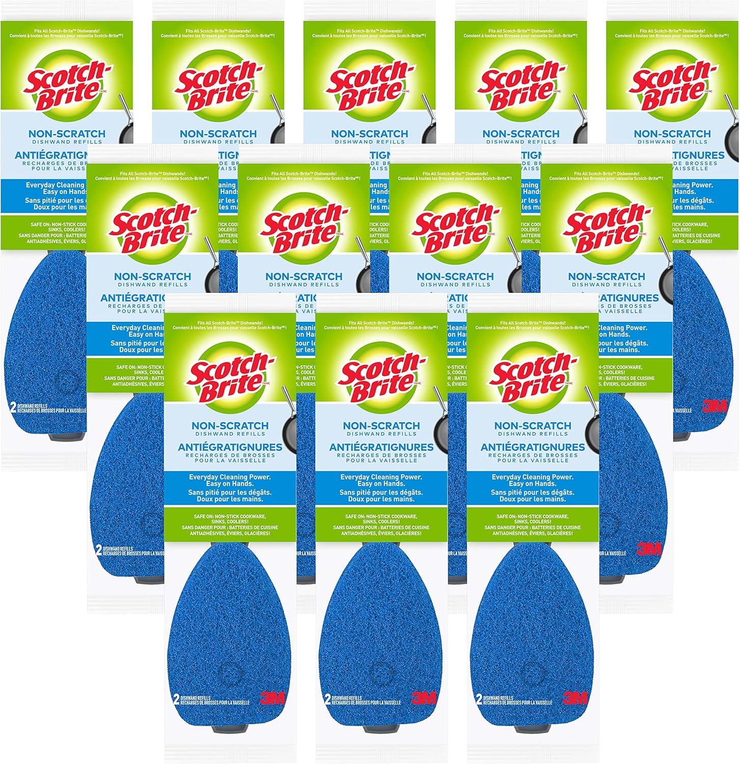 ScotchBrite Dishwand Refill, 24 Pack, Multipurpose, Non Scratch