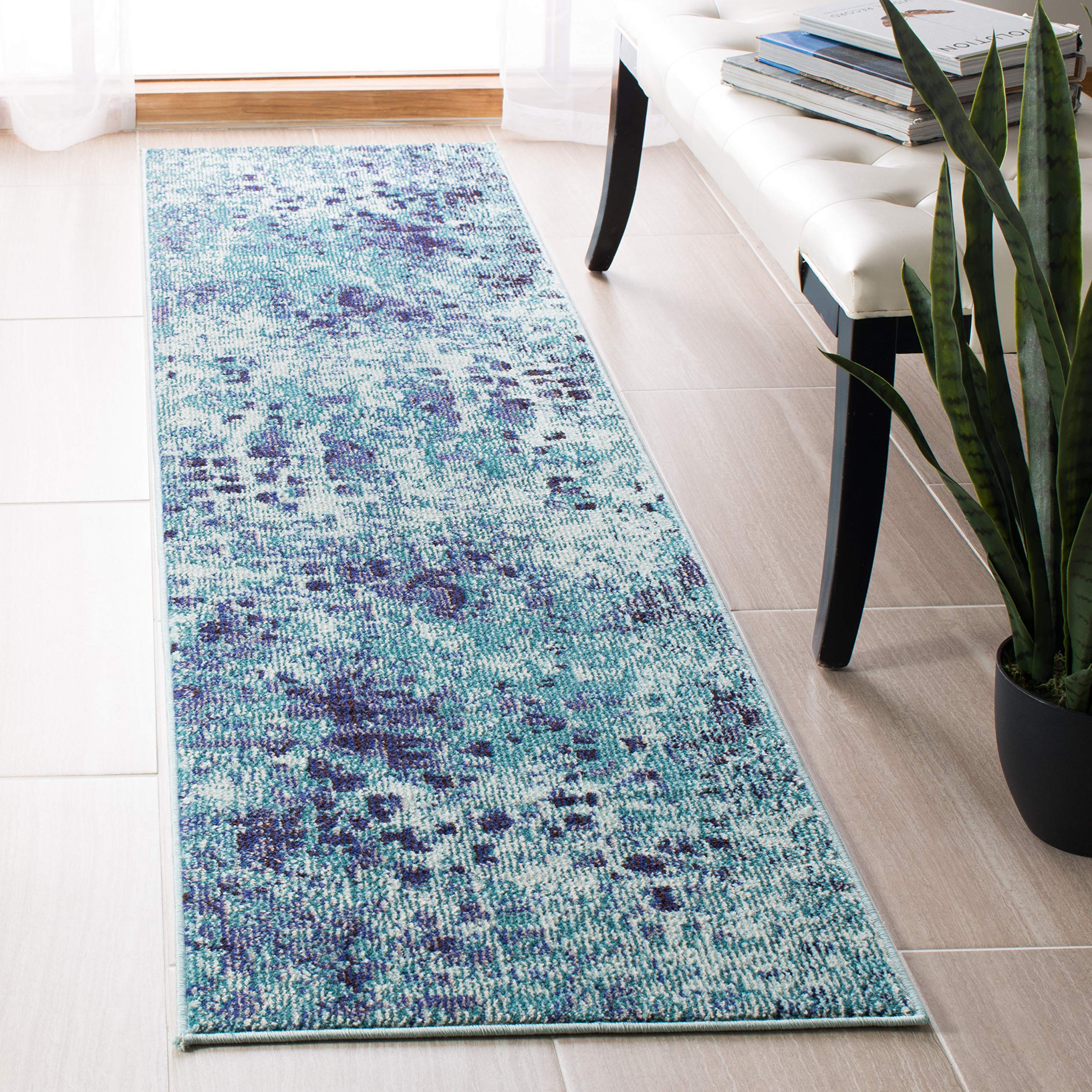 Safavieh Tulum Collection TUL209A Modern Abstract Non-Shedding Stain