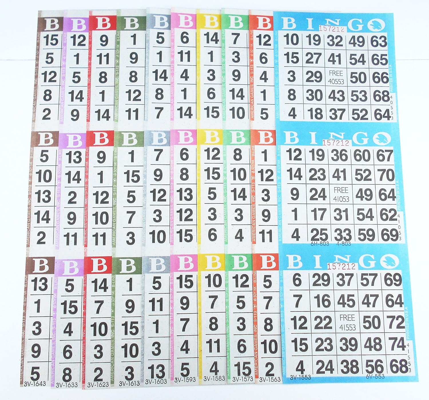 Bingo Paper Cards 3 Cards 10 Sheets 100 Packs Of 10 Sheets 3000 
