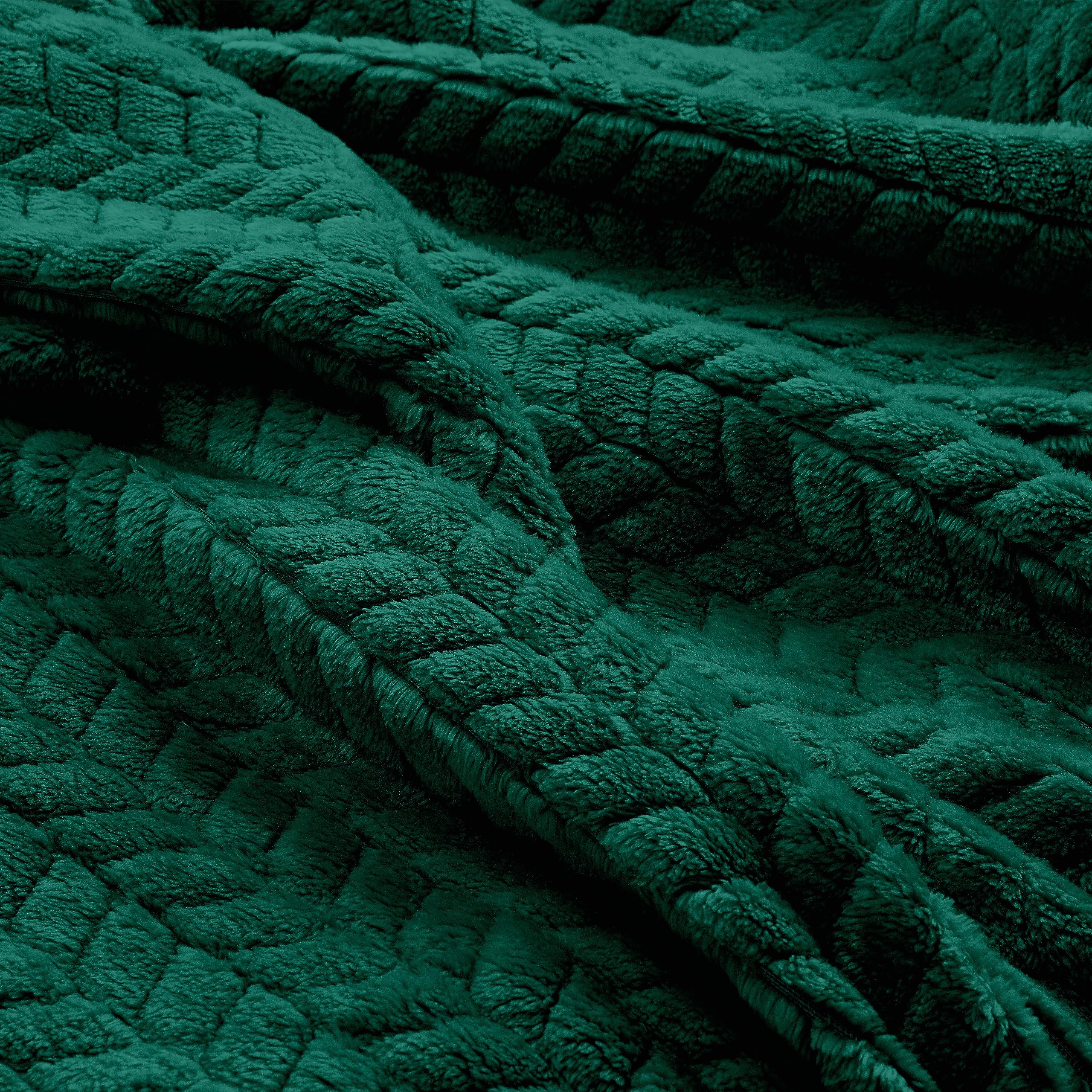 EverSnug Coperta da viaggio di alta qualità, morbida coperta 2 in 1, con federa morbida, custodia per bagaglio a mano e clip per zaino (verde foresta)