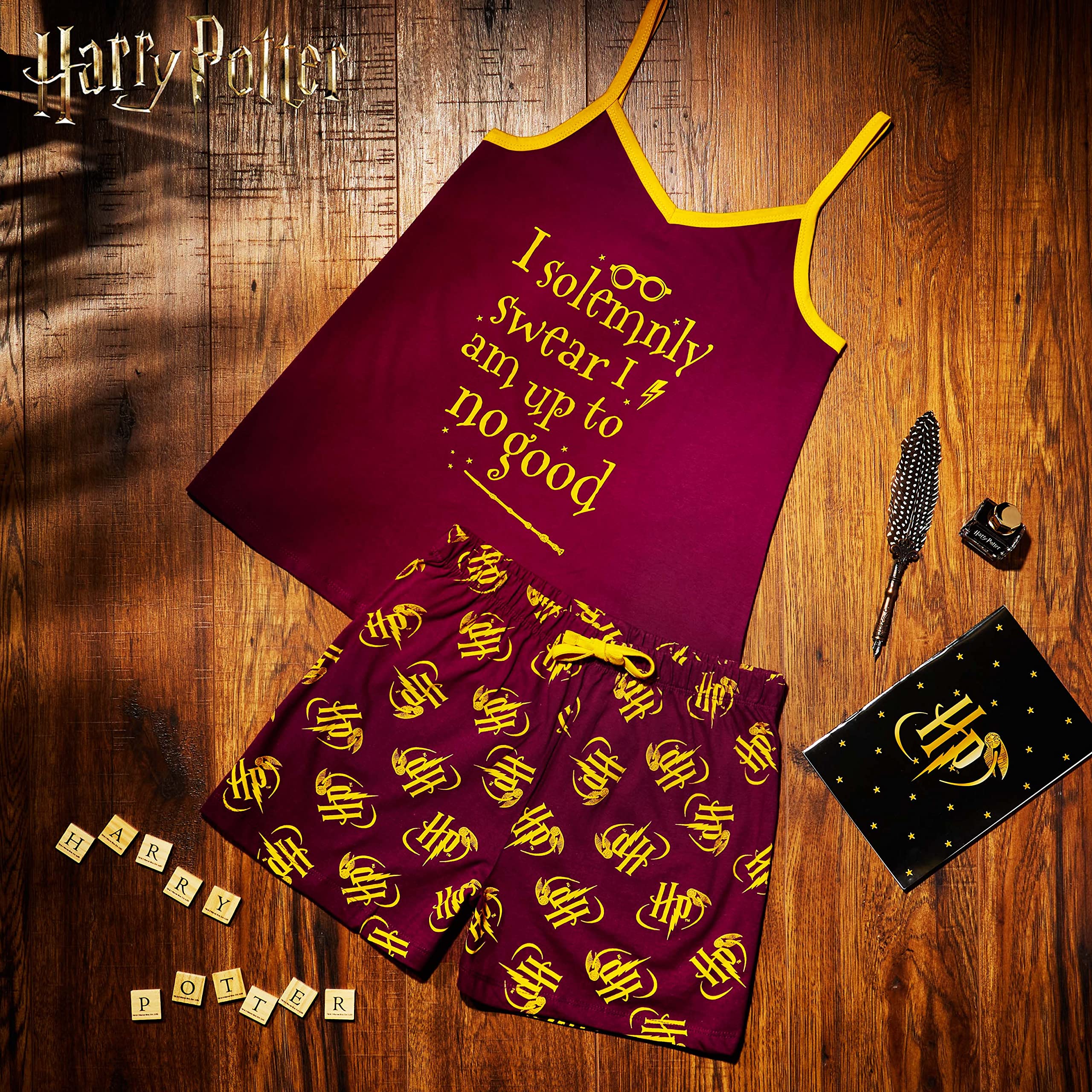 Harry Potter Piżama dziewczęca, 2-częściowa krótka piżama dla dziewczynek, 100% bawełna