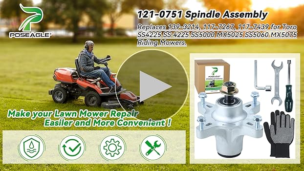 RT-166917 専用ページ Amazon.com: POSEAGLE 121-0751 Spindle Assembly Replaces Toro