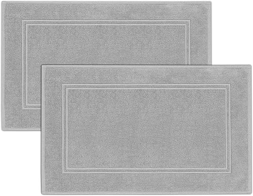 Tens Towels Paquete de 2 tapetes de baño 100 % algodón, 20 x 32 pulgadas, súper absorbentes, calidad de hotel, lujosas, suaves y de secado rápido,