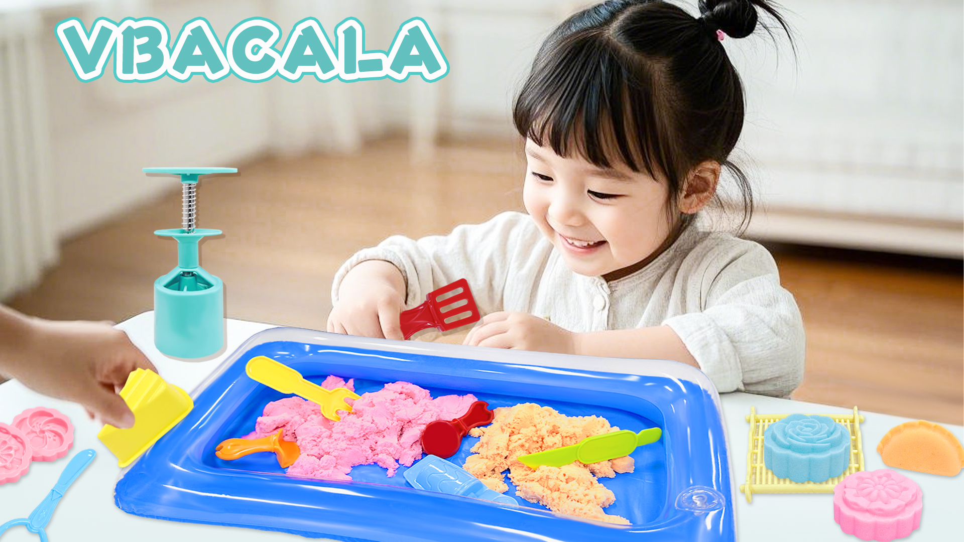 Amazon.co.jp: VBACALA 砂遊び シルキーサンド 38PCS お砂場セット