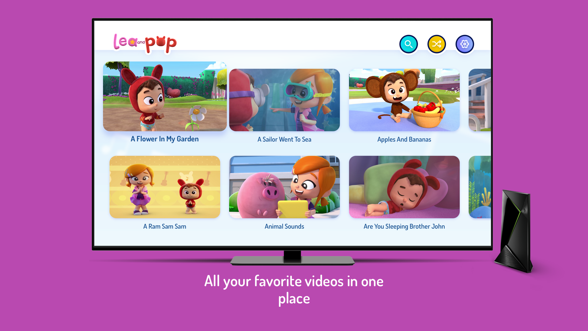 Lea and Pop Baby songs, nursery rhymes and cartoons for kids App on