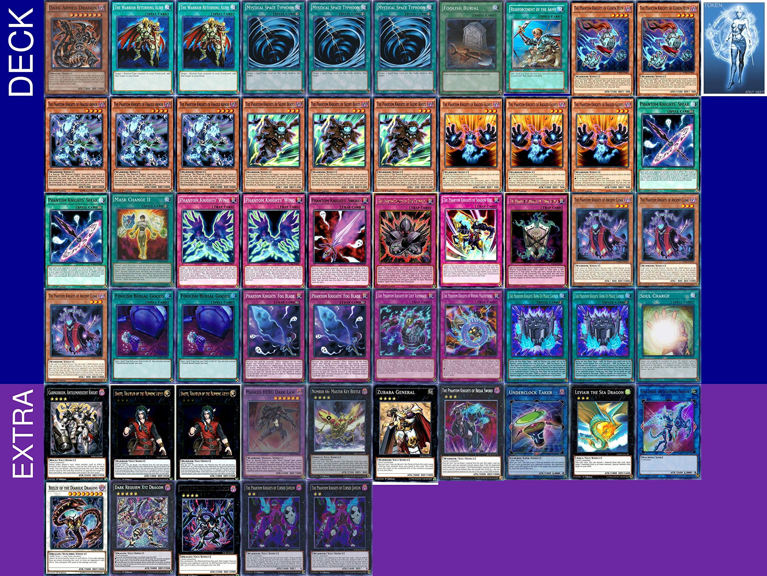 yugioh deck phantom knight YU-GI-OH! YUGIOH Tournament Ready Phantom Knights Tabla con Cubierta Extra  Completa y Exclusivo Token para Juegos Phantasm + Caja de Cubierta y 100  Mangas : Amazon.com.mx: Juguetes y Juegos