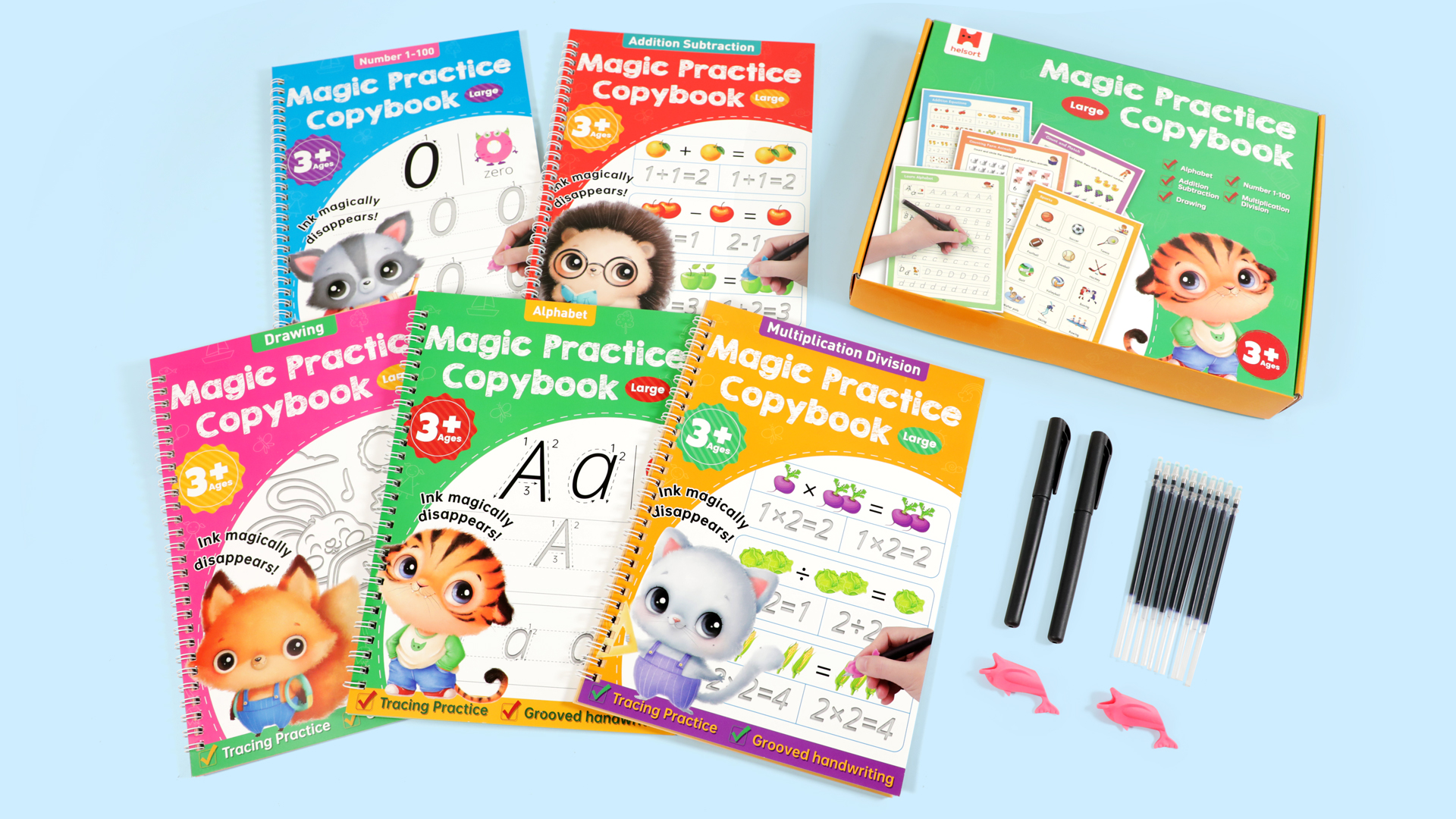 Amazon.com : Helsort Large Magic Grooved Practice Copybook for