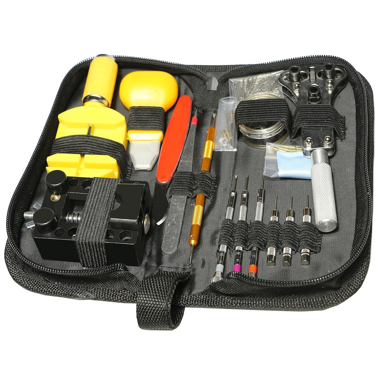 Professional Deluxe Practical 150 PCS Wrist Watch Repair Tools Kit Set with Wrench Spring Bar
