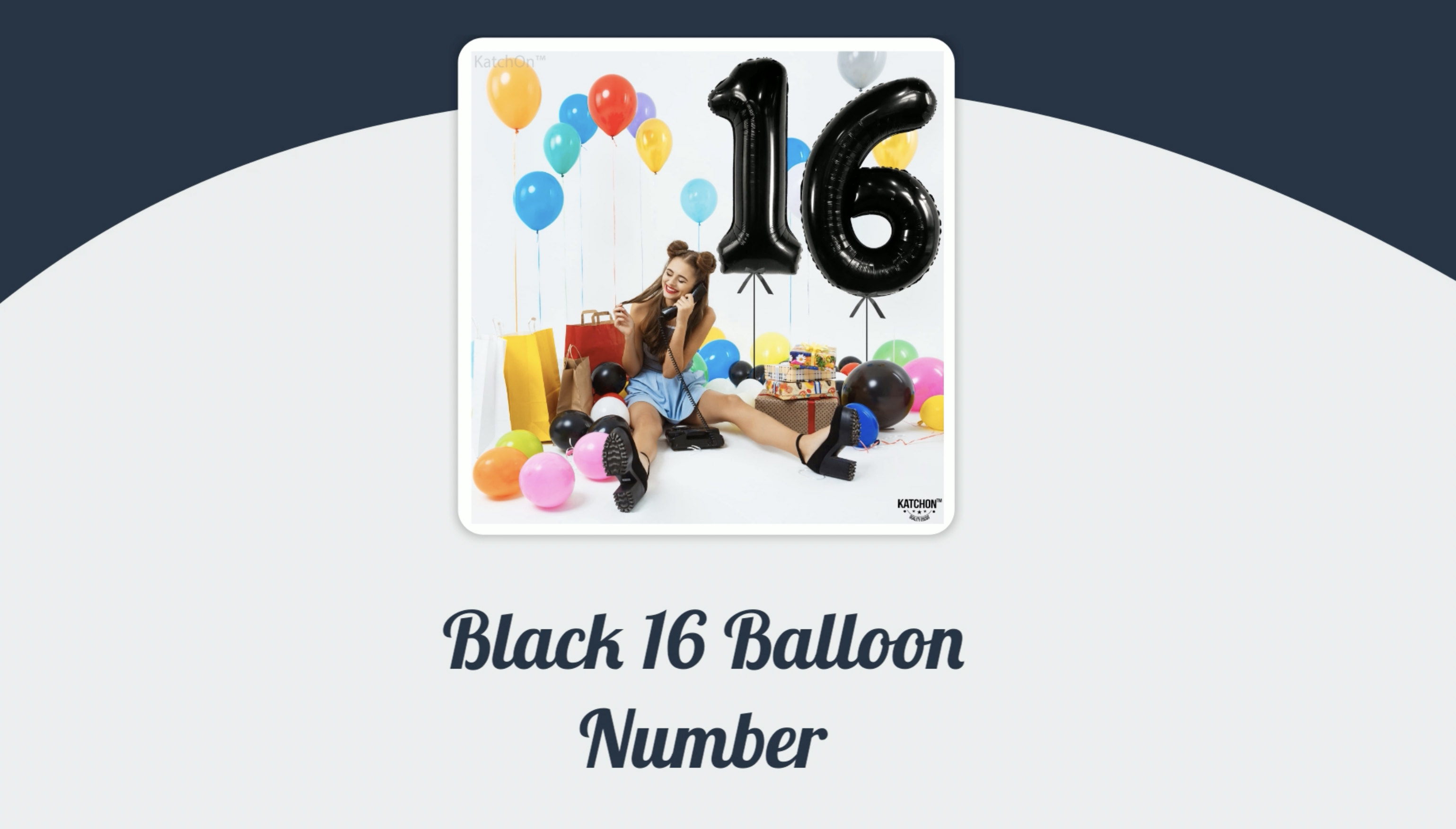 Amazon.com: KatchOn, Giant Black 16 Balloon Numbers - 40 Inch | 16