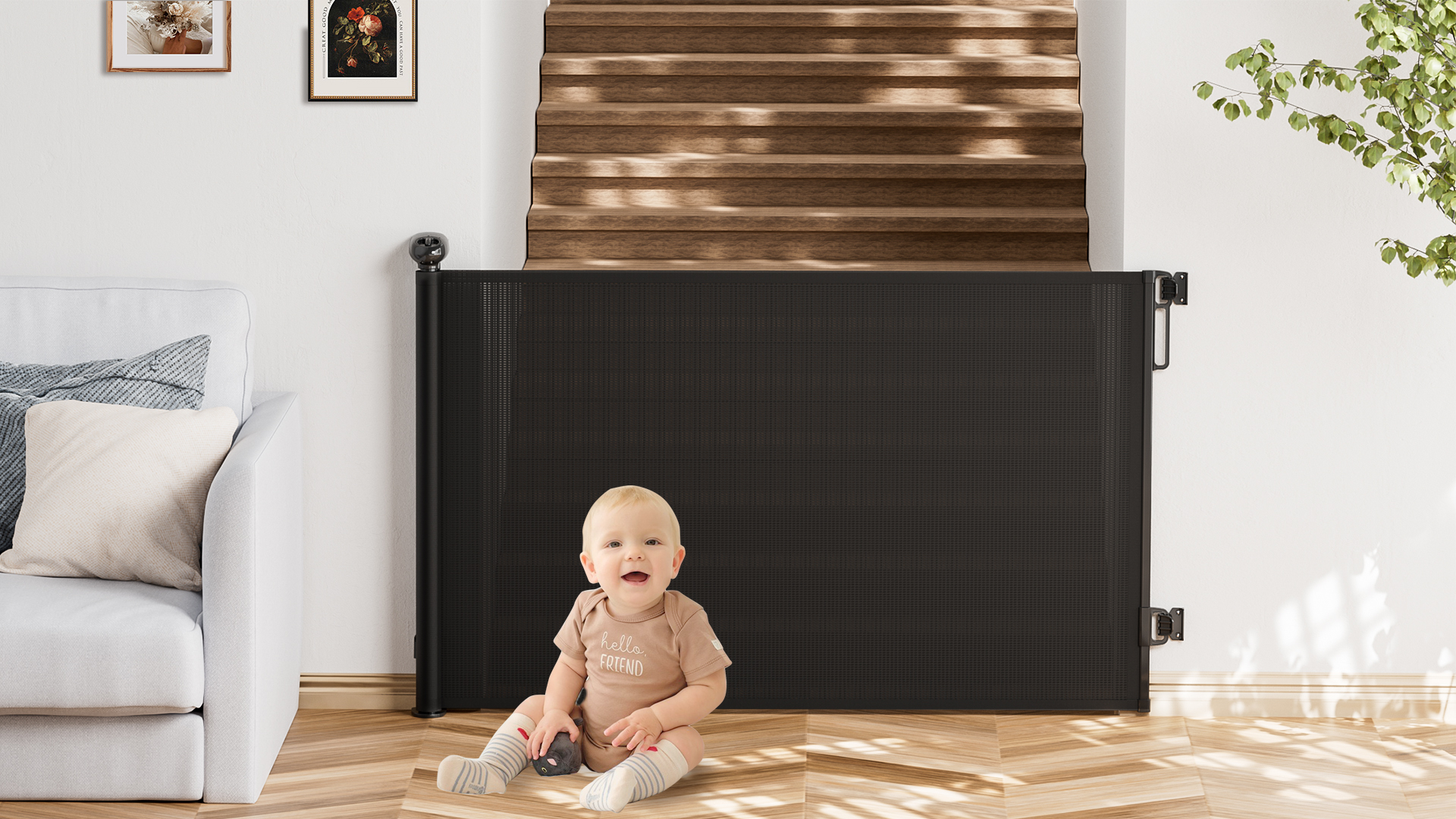 Amazon.com: PRObebi Retractable Baby & Dog Gate - Extends to 54