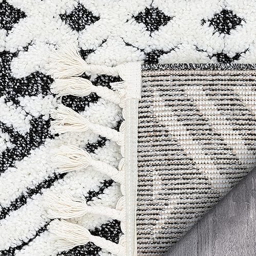 Miniatura 4 de Well Woven Salem Eliana - Alfombra de pasillo de 2 pies 3 pulgadas x 7 pies 3 pulgadas, color crema, patrón geométrico tribal cheurón alto-bajo